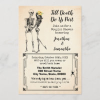 Till death do us part couples shower skeletons