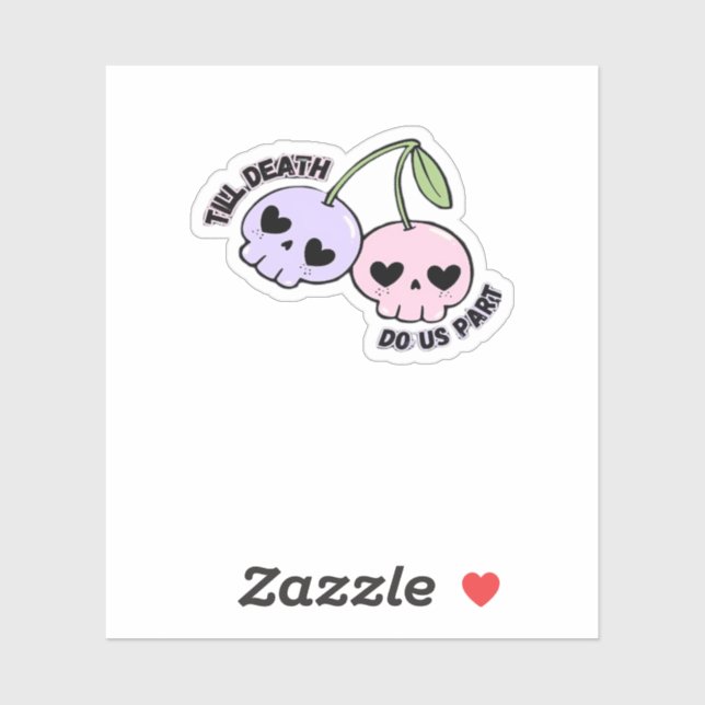 Till Death Do Us Part - Cute Goth Skull Design Cla (Sheet)