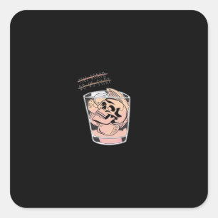 Till Death Do Us Part – Cute Sloth Meets Death Square Sticker