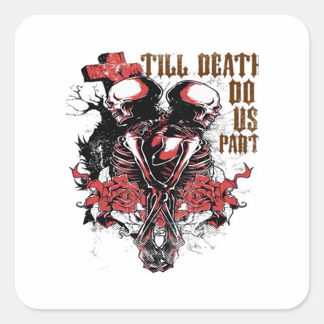 Till Death Do Us Part Essential – Spooky Soulmate  Square Sticker (Front)