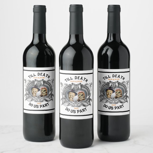 Till Death Do Us Part Food and Beverage Label Set (Bottles)