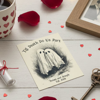 Till Death Do Us Part Ghosts Couples Postcard