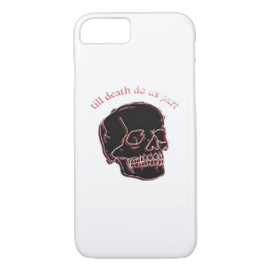 Till Death Do Us Part - Glitch Skull With Funny Te Case-Mate iPhone Case