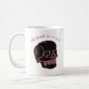 Till Death Do Us Part - Glitch Skull With Funny Te Coffee Mug