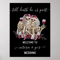Till death do us Part Goth Skeleton Brides Welcome