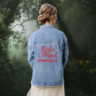 Till Death Do Us Part Gothic Bridesmaid Denim Jacket