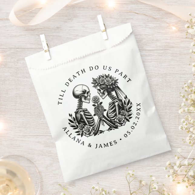 Till Death Do Us Part Gothic Favour Bag (Clipped)