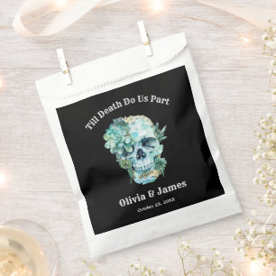 Till Death Do Us Part Gothic Halloween Wedding  Favour Bag