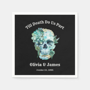 Till Death Do Us Part Gothic Halloween Wedding  Napkin