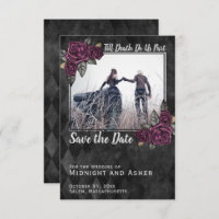 Till Death Do Us Part Gothic Rose Save the Date