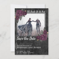 Till Death Do Us Part Gothic Save the Date Roses
