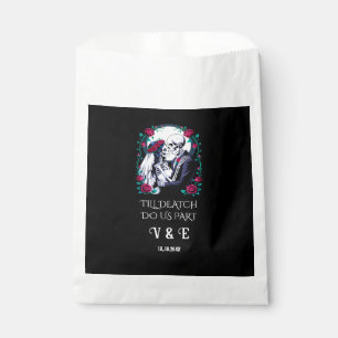 Till Death Do Us Part Gothic Skeletons Wedding Favour Bag