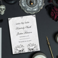 Till Death Do us Part Gothic Wedding Black & White