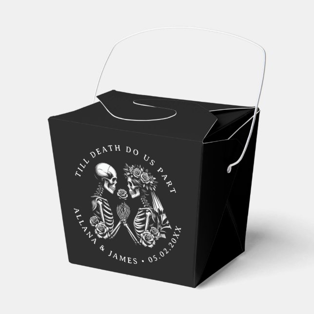 Till Death Do Us Part Gothic Wedding Favor Box (Front Side)