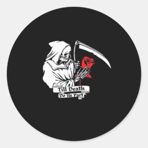 Till Death Do Us Part – Grim Reaper Love  Classic Round Sticker