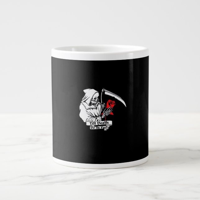 Till Death Do Us Part – Grim Reaper Love  Large Coffee Mug (Front)
