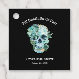 Till Death Do Us Part Halloween Bridal Shower Favour Tags
