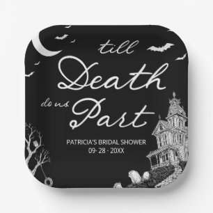 Till Death Do Us Part Halloween Bridal Shower   Paper Plate