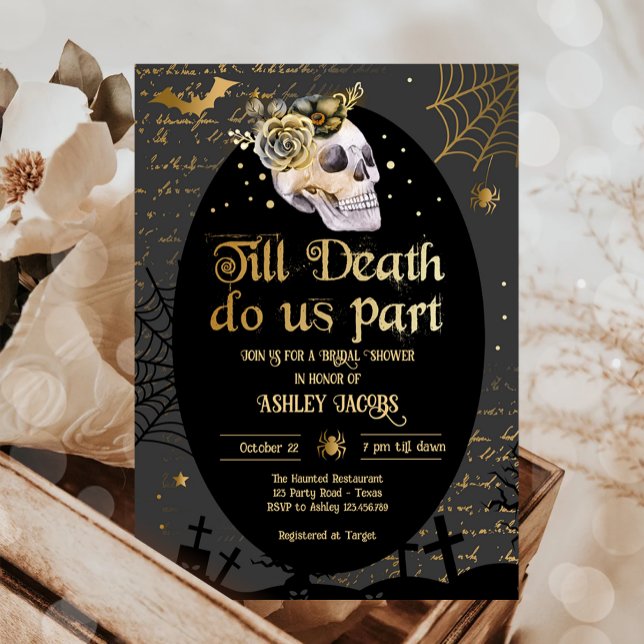 Till Death Do Us Part Halloween Couples Shower Invitation (Creator Uploaded)