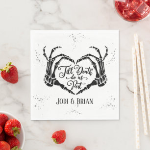 Till Death Do Us Part Halloween Wedding Napkin