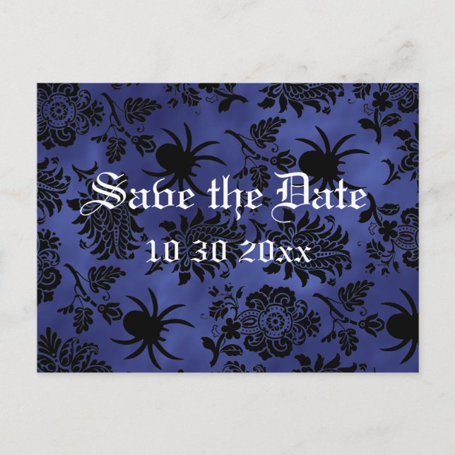 Till Death Do Us Part in Purple Haze Save the Date Announcement Postcard (Front)