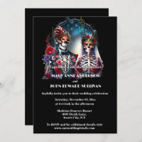 Till death do us part masquerade skeleton couple