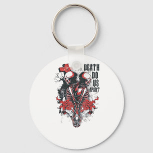 Till Death Do Us Part – Minimalist Skeleton Art Fo Keychain