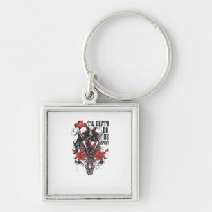 Till Death Do Us Part – Minimalist Skeleton Art Fo Keychain