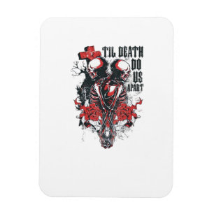 Till Death Do Us Part – Minimalist Skeleton Art Fo Magnet