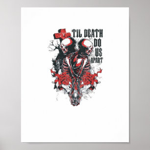 Till Death Do Us Part – Minimalist Skeleton Art Fo Poster