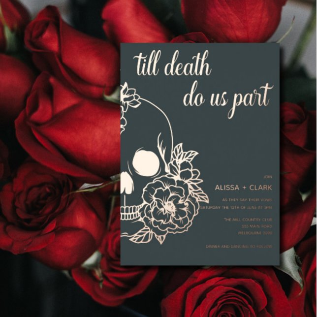Till Death Do Us Part Modern Skull Wedding Foil In (Creator Uploaded)