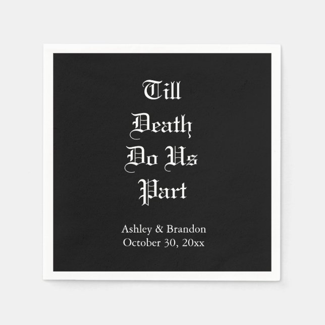 Till Death Do Us Part Napkin (Front)