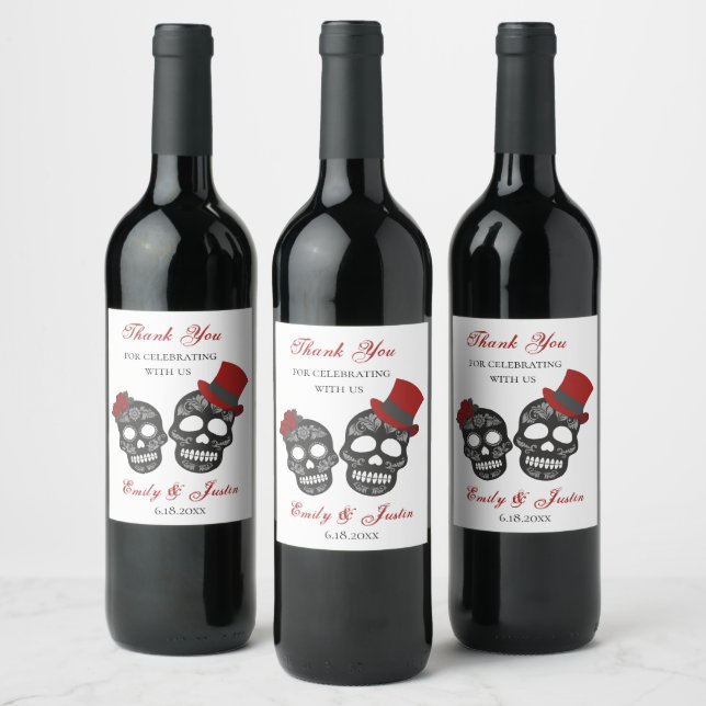 Till Death Do Us Part | Personalized Wedding Favou Wine Label (Bottles)