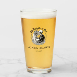 Till Death Do Us Part Personalized Wedding Glass