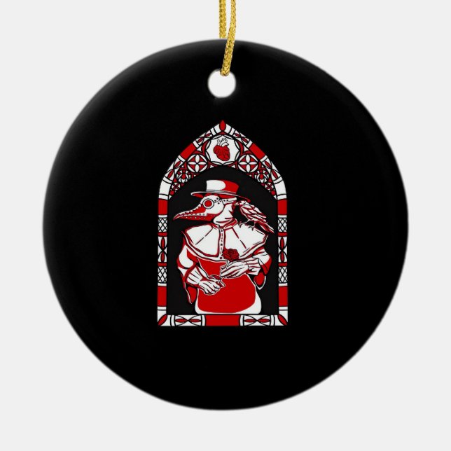 Till Death Do Us Part Plague Doctor Classic Love M Ceramic Ornament (Front)