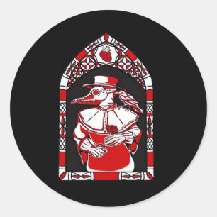 Till Death Do Us Part Plague Doctor Classic Love M Classic Round Sticker