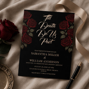 Till Death Do Us Part Red Rose Gothic Wedding