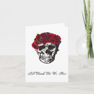 Till Death Do Us Part Red Rose Invitation