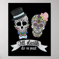 Till Death Do Us Part Shirt Sugar Skull Wedding Br