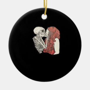 Till Death Do Us Part Skeleton Art Classic Ceramic Ornament