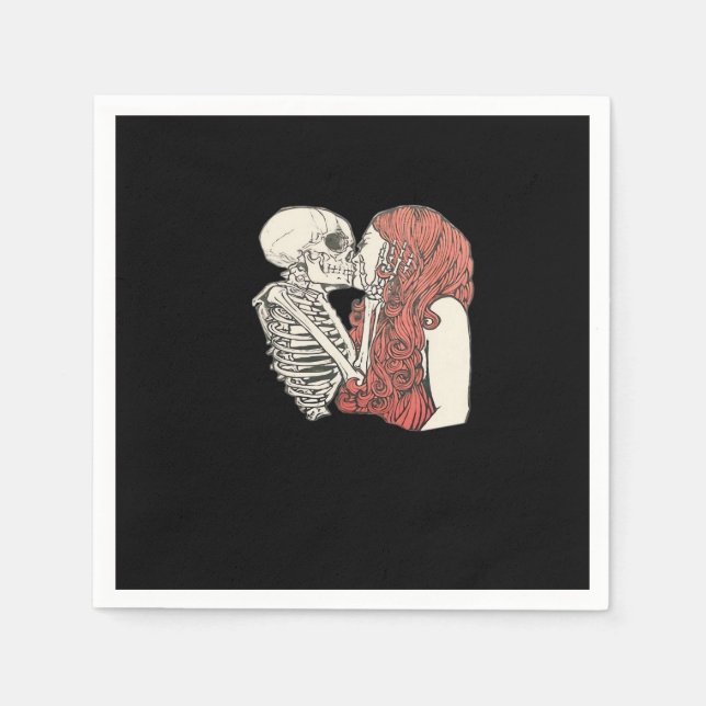 Till Death Do Us Part Skeleton Art Classic Napkin (Front)