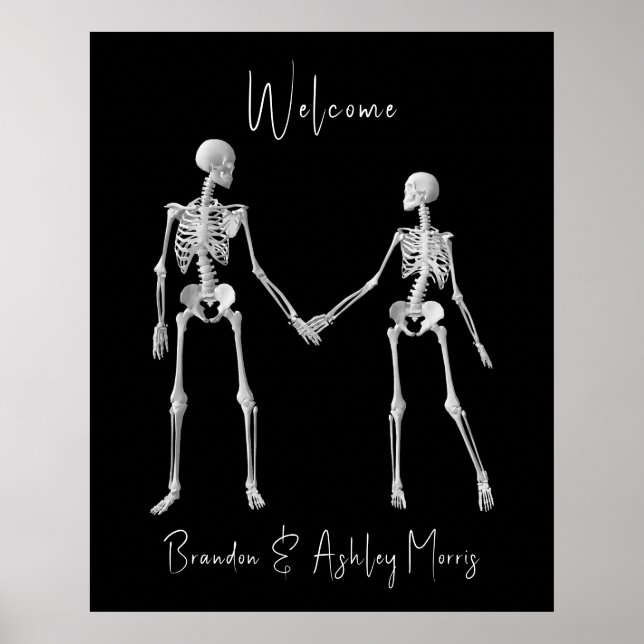 Till Death Do Us Part Skeleton Black Welcome  Poster (Front)