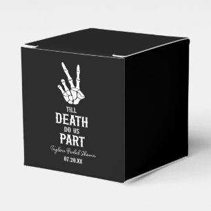 Till Death Do Us Part Skeleton Bridal Shower Favor Box