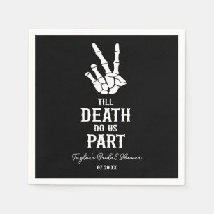 Till Death Do Us Part Skeleton Bridal Shower Napkin