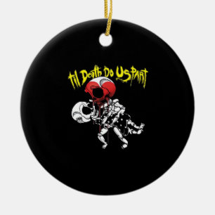 Till Death Do Us Part – Skeleton Couple Forever Ceramic Ornament