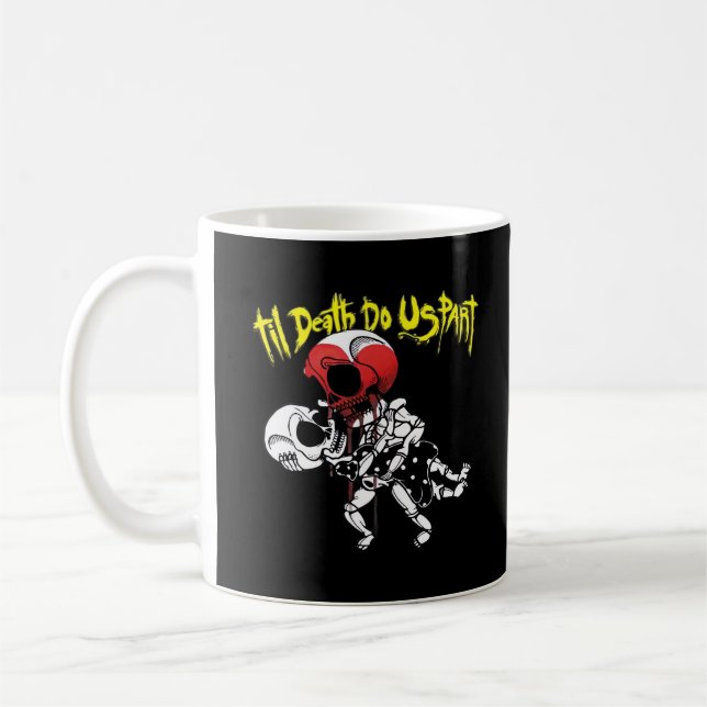 Till Death Do Us Part – Skeleton Couple Forever Coffee Mug (Left)