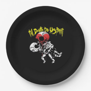 Till Death Do Us Part – Skeleton Couple Forever Paper Plate