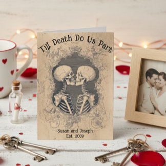 Till Death Do Us Part Skeleton Couples Card