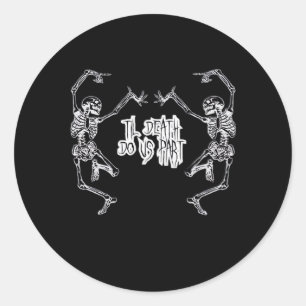 Till Death Do Us Part Skeleton Design Classic Round Sticker
