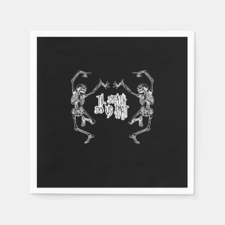 Till Death Do Us Part Skeleton Design Napkin